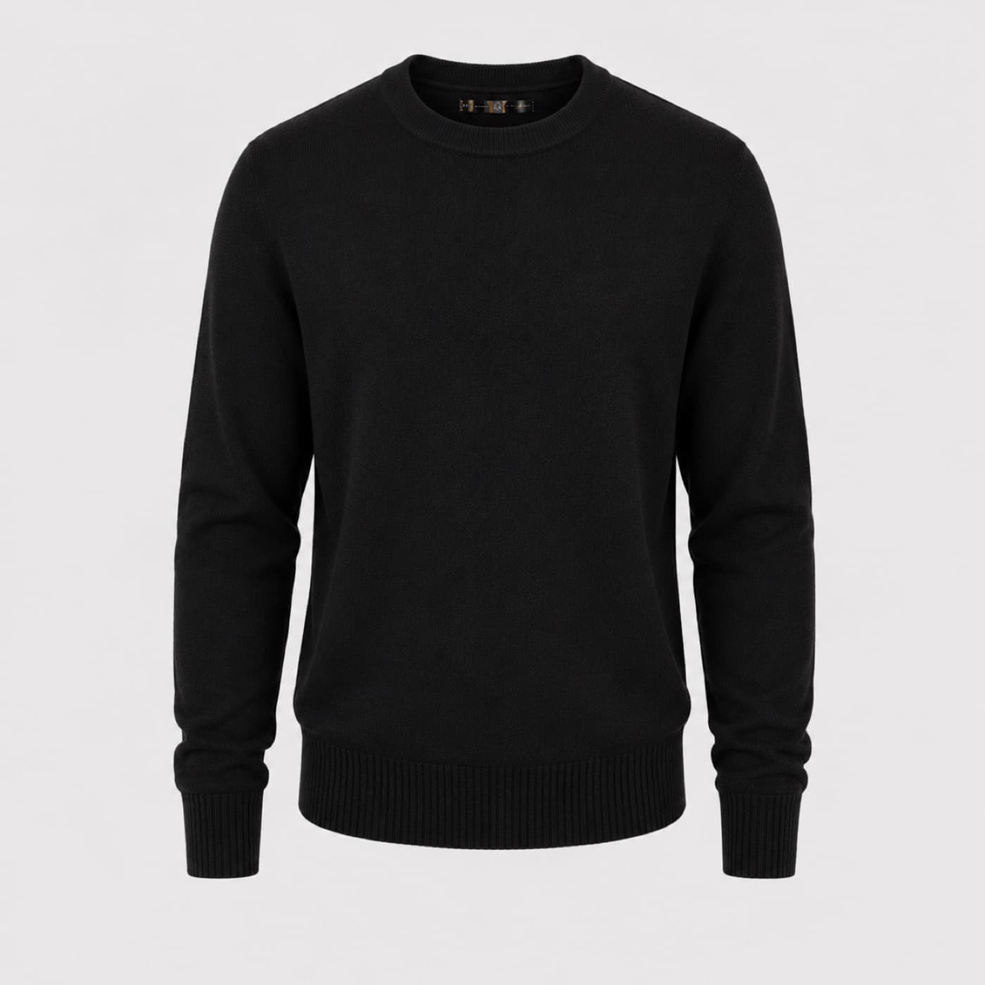 Sweater cuello redondo color negro